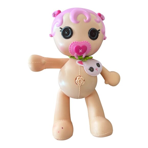 Lalaloopsy Baby Diaper Surprise Doll Full Size Pink Hair Black Button Eyes 2014 - Picture 1 of 4